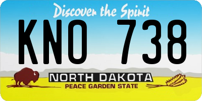 ND license plate KNO738