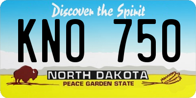 ND license plate KNO750