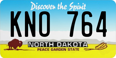 ND license plate KNO764