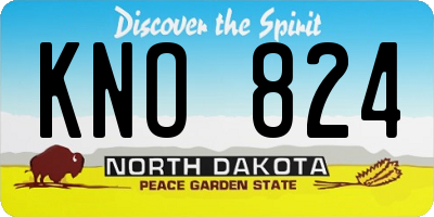 ND license plate KNO824