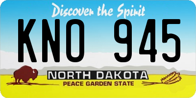 ND license plate KNO945