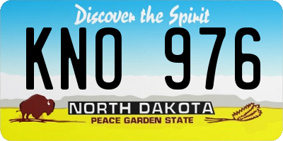 ND license plate KNO976