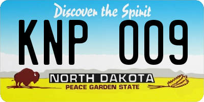ND license plate KNP009