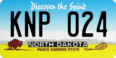 ND license plate KNP024
