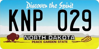 ND license plate KNP029