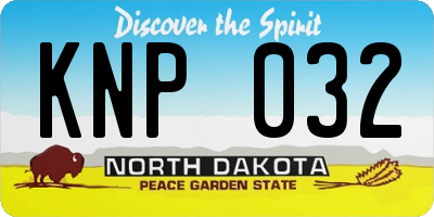 ND license plate KNP032