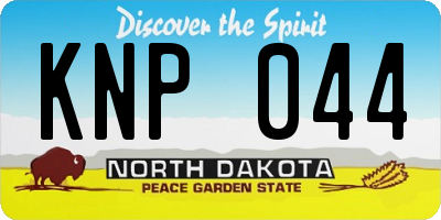 ND license plate KNP044