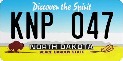 ND license plate KNP047