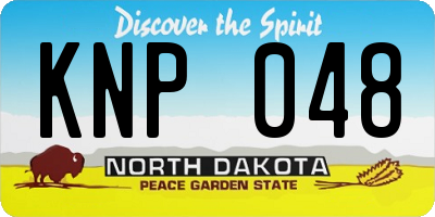 ND license plate KNP048
