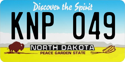 ND license plate KNP049