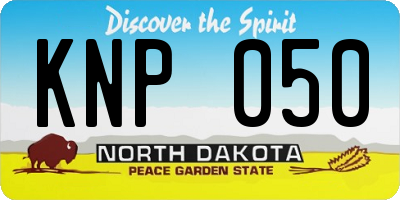 ND license plate KNP050