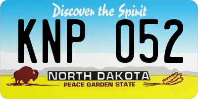 ND license plate KNP052