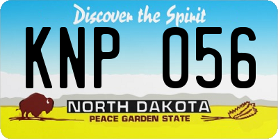 ND license plate KNP056