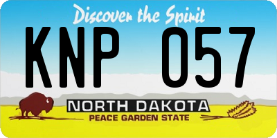 ND license plate KNP057