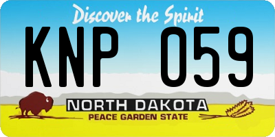 ND license plate KNP059