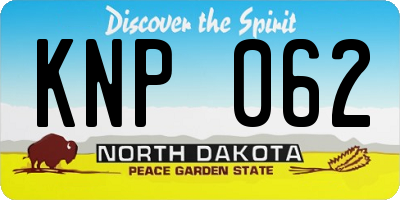 ND license plate KNP062