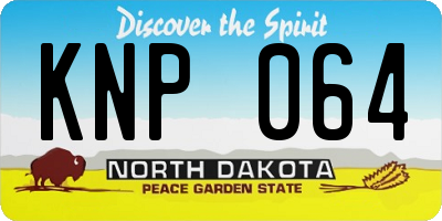 ND license plate KNP064