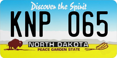 ND license plate KNP065