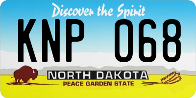 ND license plate KNP068