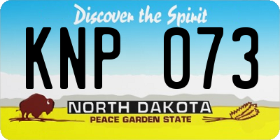 ND license plate KNP073