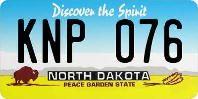 ND license plate KNP076