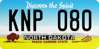 ND license plate KNP080