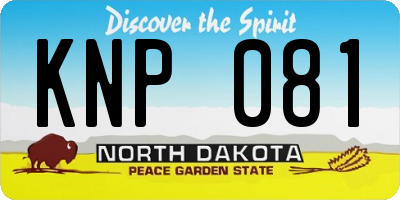 ND license plate KNP081
