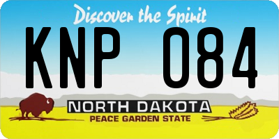 ND license plate KNP084