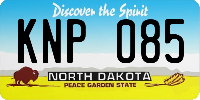 ND license plate KNP085