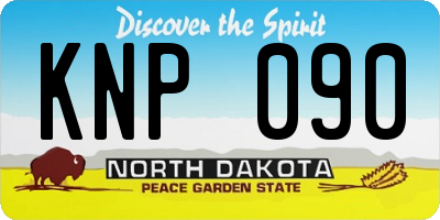 ND license plate KNP090