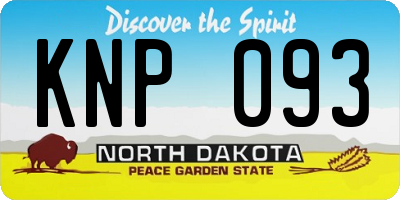 ND license plate KNP093
