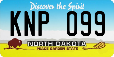 ND license plate KNP099