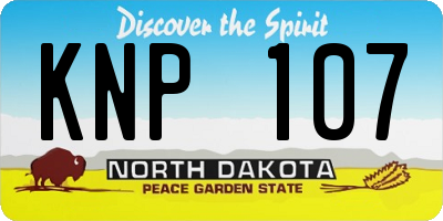 ND license plate KNP107