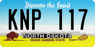 ND license plate KNP117