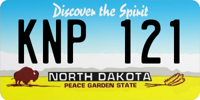 ND license plate KNP121