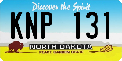 ND license plate KNP131