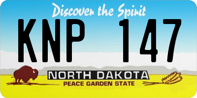 ND license plate KNP147