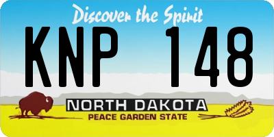 ND license plate KNP148