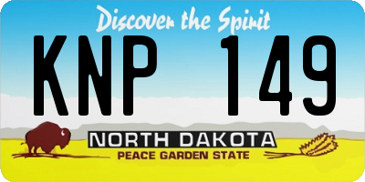 ND license plate KNP149