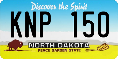 ND license plate KNP150