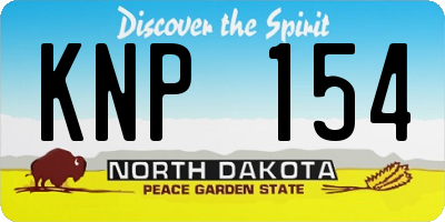 ND license plate KNP154