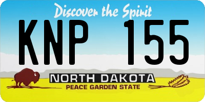 ND license plate KNP155