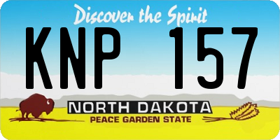 ND license plate KNP157
