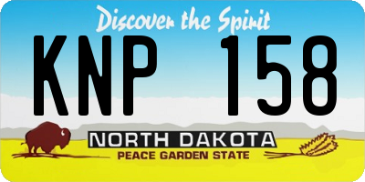ND license plate KNP158