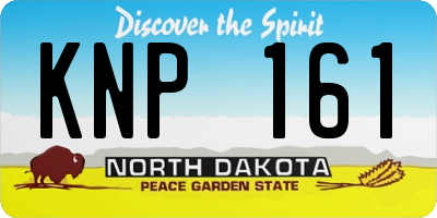 ND license plate KNP161