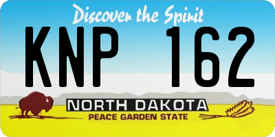 ND license plate KNP162