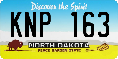 ND license plate KNP163