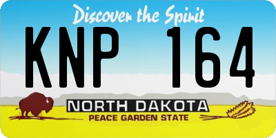 ND license plate KNP164
