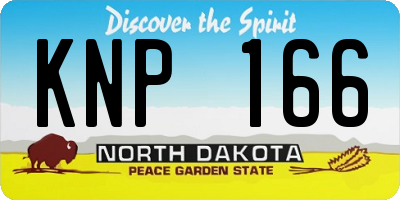 ND license plate KNP166