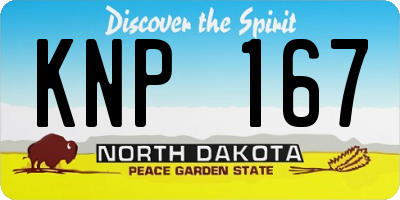 ND license plate KNP167